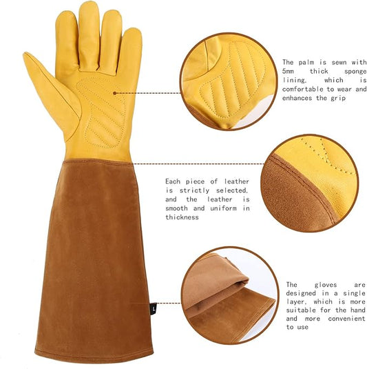 Rose Pruning Gloves for Women/Men,Long gardening Gloves Roses/Gardening/Logging/Farm/Cactus