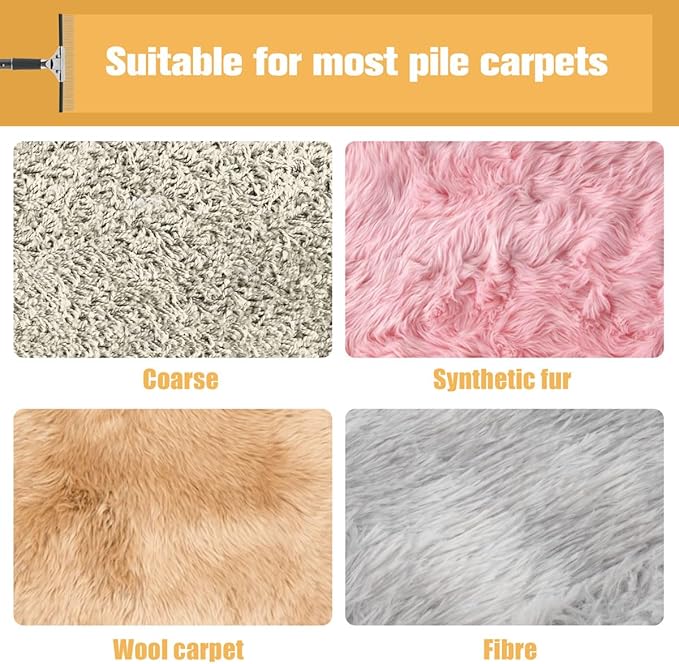 Big Carpet Rake with Long Handle, Making Carpets Fluffy Again, Clean Hair, Let Carpet Restore Softness