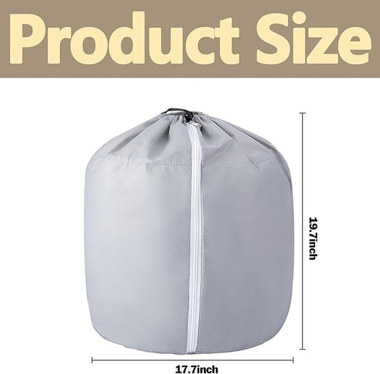 Tlswshsy 2PCS Plant Winter Protection Pot - 19.7" x 17.7" Flower Pot Protection Bag - Anti-Frost Winter Pot Plant Cover with Drawstring and Zipper for Winter Outdoor Fruit Trees Potted Plants Shrub