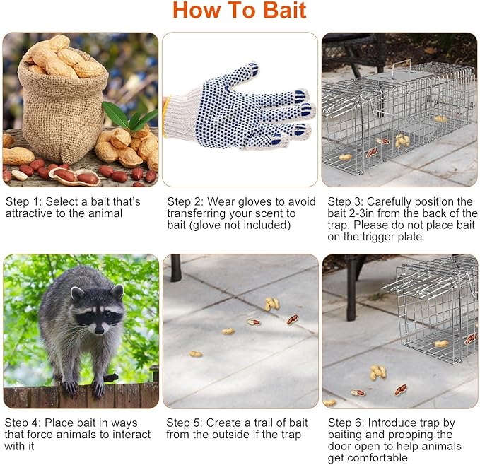 Moclever Humane Live Rat Trap Cage β Heavy-Duty Galvanized Iron Rodent Trap, Safe & Effective Live Capture for Rats, Mice, Squirrels, Raccoons & Small Animals β 23.3" x 7.24" x 7.72"