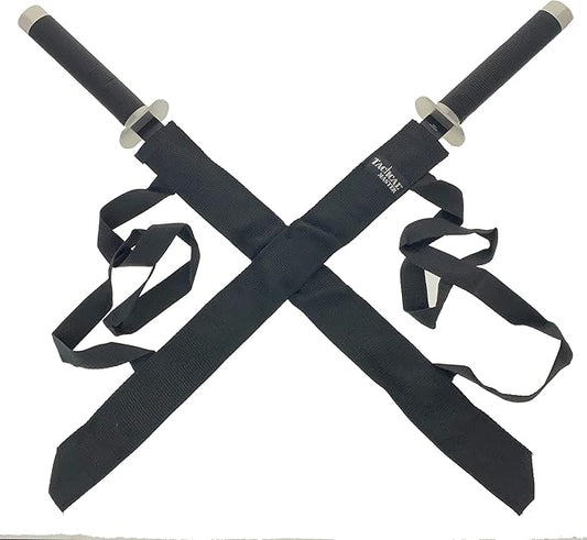 Otakumod Twin Tactical Machetes. 2 PCS Stainless Steel Fixed Blade Machete. For Collection, Gift, Outdoor Camping Cut Branches Ropes (Black)