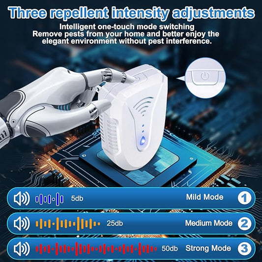2025 Upgraded Ultrasonic Pest Repeller 6 Pack, Mouse Repellent Indoor Ultrasonic Plug in, Pest Control for Bugs Roaches Insects Mice Spiders Flies Cockroach Rodent Rat
