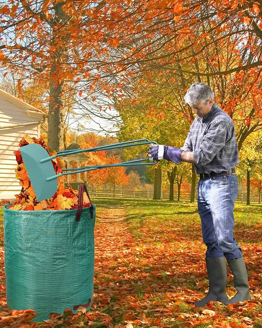 Leaf Grabber Leaf Rake Picker Upper Scoops with Long Handle Garden Rake for Yard Work Yard Tools for Lawn Cleaning