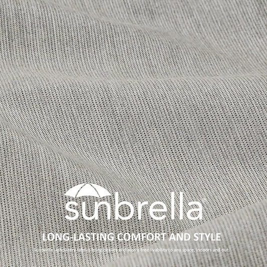 Sunbrella Decorative Outdoor Water Repellent Throw Pillows with Inserts, Set of 4, 20" x12" Pillows for Patio, Backyard, Bed, Couch, and Patio Furniture, Specrtum Pebble