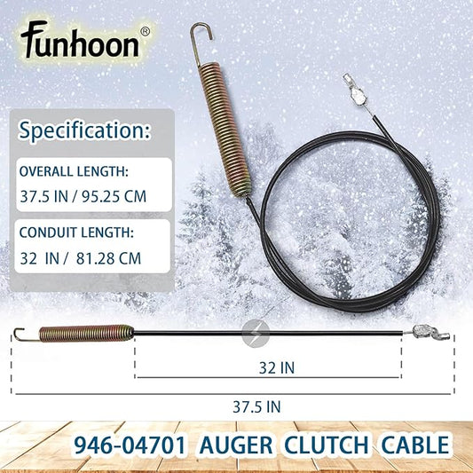 946-04701 Auger Clutch Cable for Craftsman MTD Troy Bilt Cub Cadet 1X 21 HP 1X 221 HP Snow Blowers Replaces 746-04701