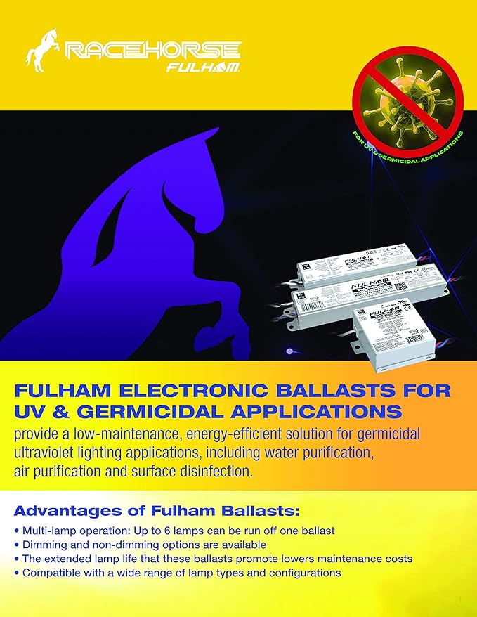 Fulham Lighting Fulham Racehorse CFL Ballast, RHA-UNV-226-C , White