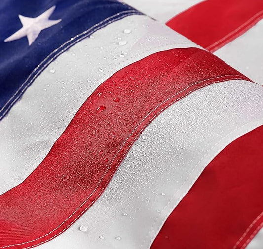 American Flag 6x10 ft: Long Lasting US Flag, Heavy Duty Nylon, Embroidered Stars, Sewn Stripes, Brass Grommets, UV Protection Perfect for Outdoors! USA Flag