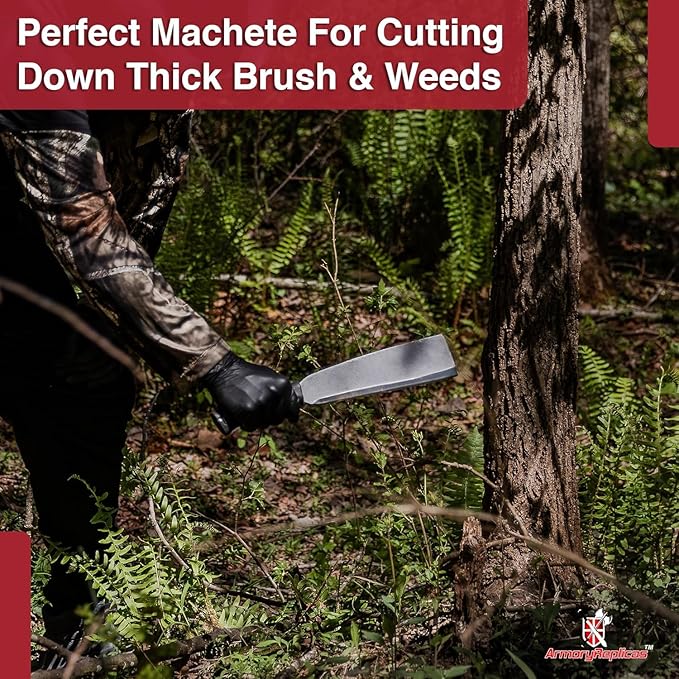 Armory Replicas - Wrong Turn Heavy Duty Compact Outdoor Cane Machete - 9" Razor Sharp Carbon Steel Blade, Durable Polycarbonate Handle
