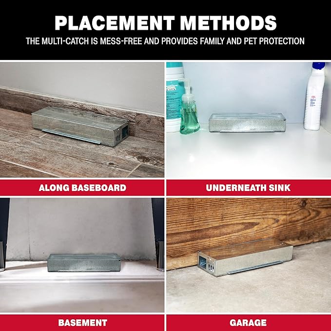 Catchmaster Pro Series Multi-Catch Mini Mouse Trap 216-Pack Mini Refills, Replaceable Glue Boards for Mouse Traps Indoor for Home, Live Catch Pest Control for Shed