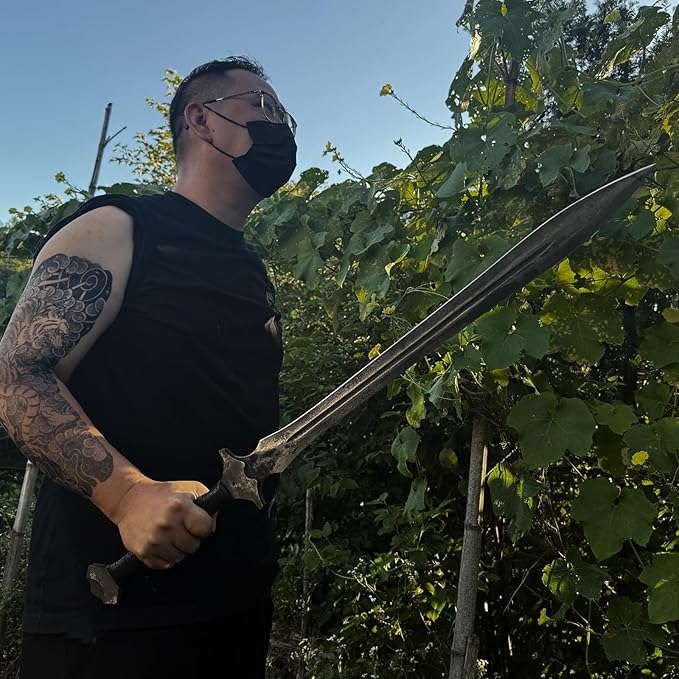 High Manganese Steel Blade Machete for Cutting Trees Heavy Duty Full Tang Outdoor Survival Hunting Tactical Sword