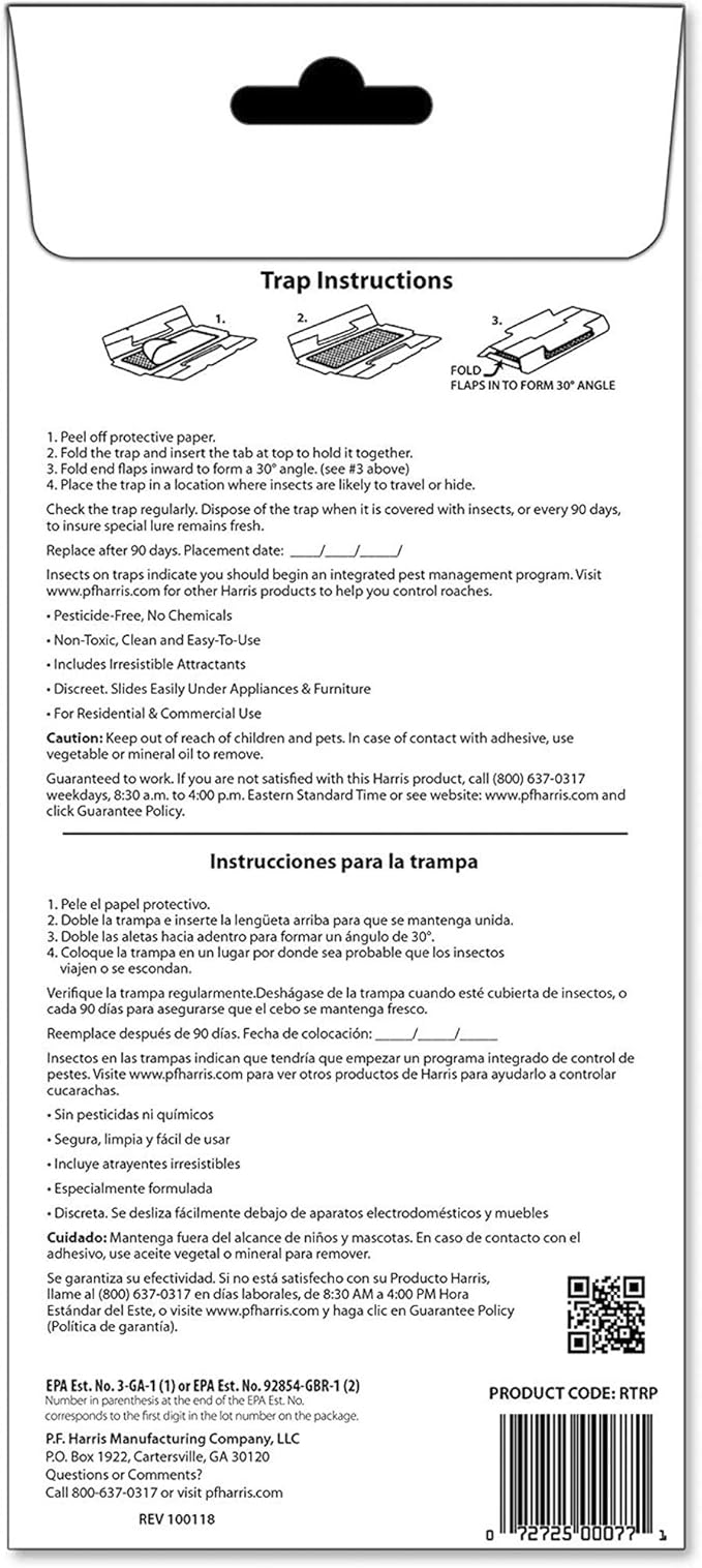 Harris Roach Glue Traps, Non Toxic (10-Pack)