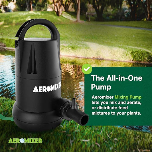 Aeromixer Regular 3/4 HP Submersible Mixing + Aerating Pump - Submersible Water Pump for Nutrient Mixing and Aerating, Electric Garden Water Pumps, Heavy Duty Outdoor Pumps for Farming and Gardening