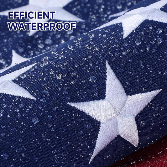 American Flag for Outside 3x5 Ft Upgraded Thickened Spun Polyester Series Fade-Resistant Ultra Durable Tear-Resistant Heavy Duty USA US Flags Heavy Duty , Embroidered Stars, Sewn Stripes, Brass Grommets