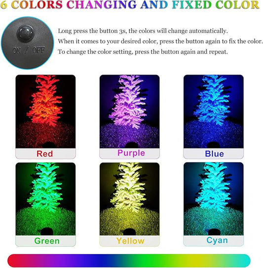 Halloween Solar Spot Lights Outdoor, Solar Color Changing RGB Landscape Lighting Waterproof Auto ON/Off Adjustable Garden Lights for Yard, Garden, Driveway, Pool, Lawn (6-in-1)