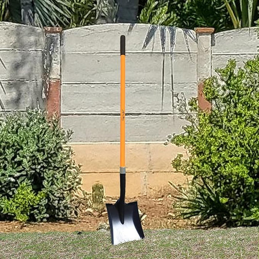 Ashman Heavy-Duty Transfer Shovel (2 Pack) with 47-Inch long Durable Handle and Blade- Ideal for Construction, Landscaping, Gardening, and Snow Removal- Durable, Rust-Resistant, and Multipurpose Scoop