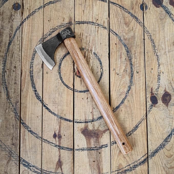 Throwing Axe Set, 3 Pack 18.9" Throwing Axes and Tomahawks with 1065 High Carbon Steel & Hickory Wooden Handle, Perfect for Axe Throwiing Game, Competition and Recreation, Gift for Men