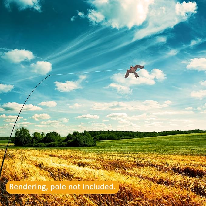 eyijklzo Bird Scarer Flying Kite Crops Farm Flying Bird Hawk Flying Kite