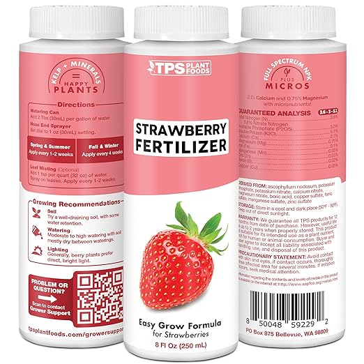 Strawberry Fertilizer for Fruit and Berry Gardens, Liquid Plant Food, 1 Gallon (128 oz)