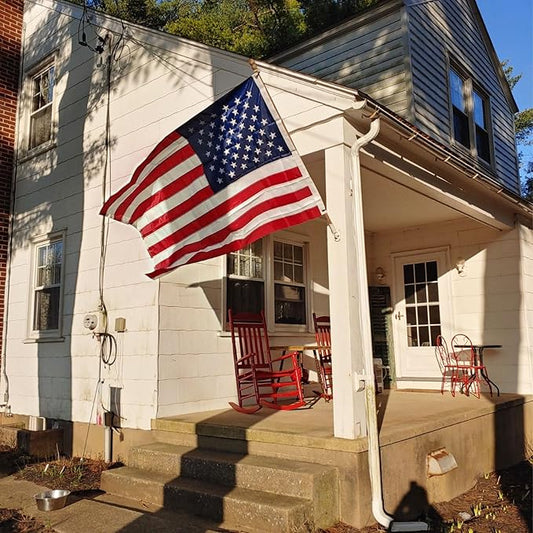 Homissor American Flags for Outside US Flag 3x5 Heavy Duty Outdoor USA Banner Embroidered Stars High Wind All Weather Sewn Stripes Brass Grommets