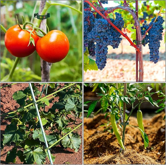 50 PCS Plant Support Clips, Tomato Vine Clips, Trellis Plastic Clips, Garden Vine Fixing Clips - for Tomato, Grape, Vegetables, Plant Stalks and Climbing Plants