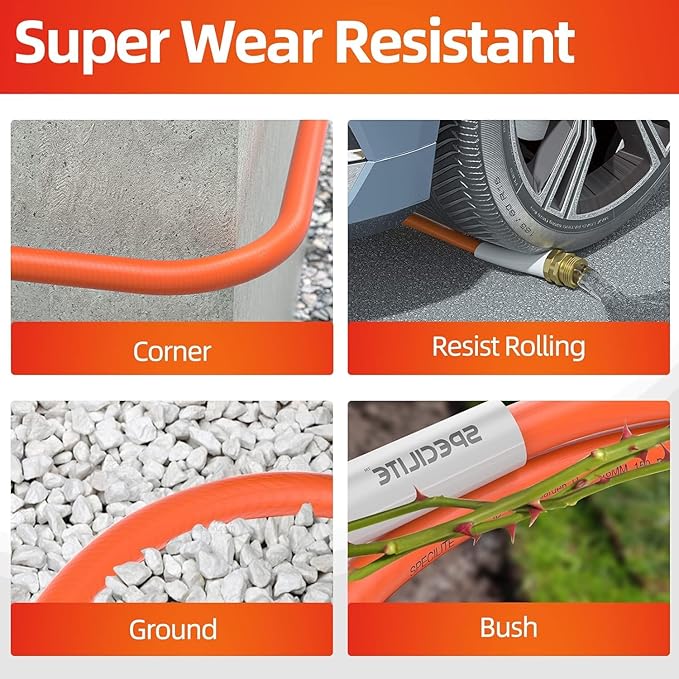 SPECILITE Garden Water Hose 10 ft x 3/4 in with Female to Female Connector, Small Leader Hose for Hose Reel, Heavy Duty, Flexible & Lightweight, Water Pipe, Outdoor Water Hose Extension Adapter
