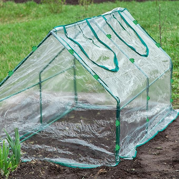 uxcell Greenhouse Clamps for 1inch PVC Pipe, 20pcs Greenhouse Film Clamps Shading Net Rod Clip Garden Hoops for Row Cover, Greenhouse Plastic Sheeting(Green)