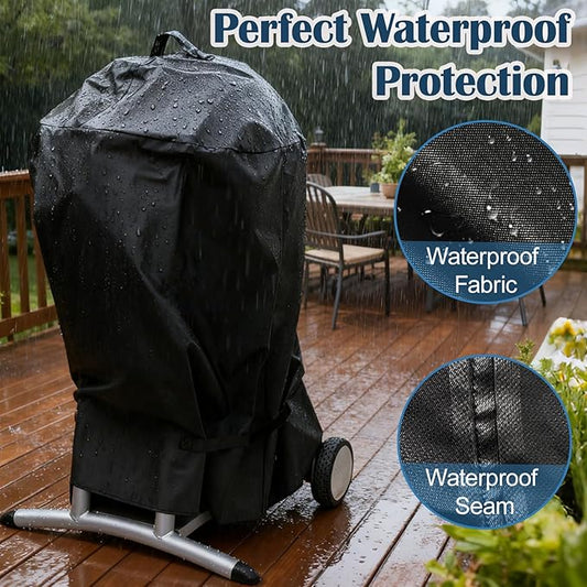 Cover for CHARBROIL Patio Bistro Without Side Shelves, 600D Waterpoorf Windproof All Weather Resistant Covers for Gas/Electric Patio Bistro with Handle & Straps, Replacement for CHARBROIL Grill Cover
