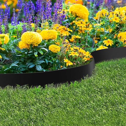 42" L X 7.9" H Metal Landscape Edging, 6 Pack Heavy Duty Galvanized Steel Garden Edging,42 Inch Garden Edging Border for Lawn, Pathway, Yard