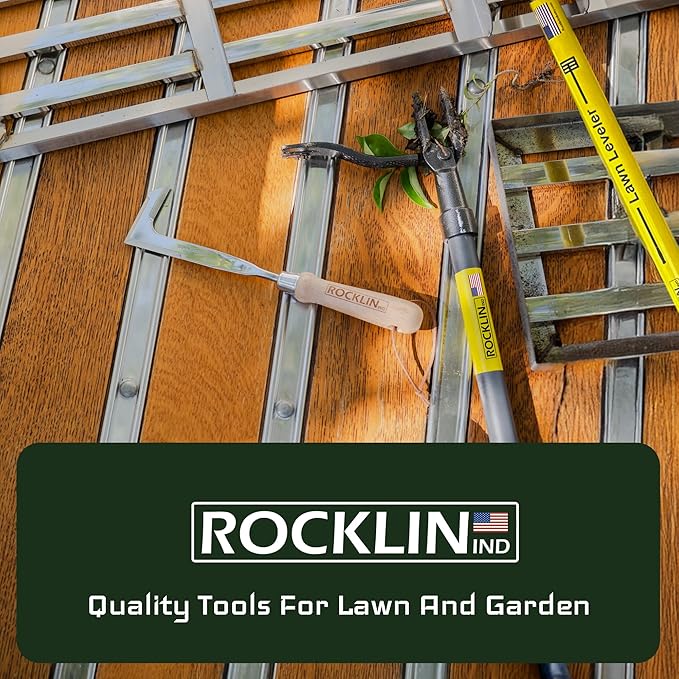 Rocklin™ Lawn Leveling Rake | Levelawn Tool | Level Soil or Dirt Ground Surfaces Easily | 30” x 10” Ground Plate | 78” Extra Long Handle | Stainless Steel