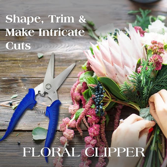 SLS SUPPLY FLORA - Flower Clippers, Garden Shears with Sharp Blades, Trimming Shears for Plants, Flowers and Trees, Must-Have Designing and Gardening Hand Tools