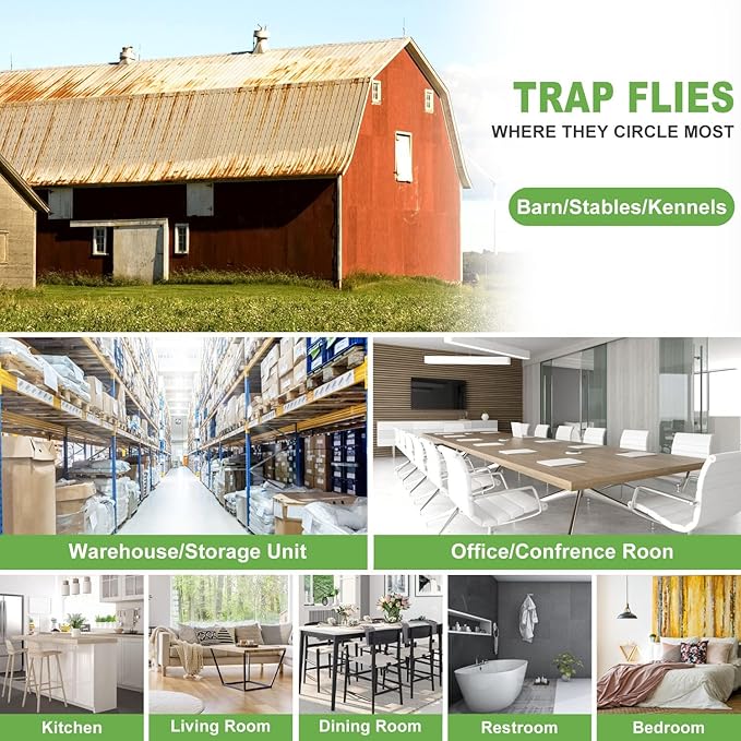35XL Pack Window Fly Trap, Fruit Fly Traps for Indoors, Fly Trap Indoor Clear, Fly Paper Sticky Strips