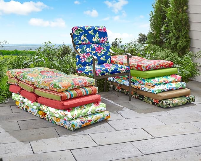 BrylaneHome Universal Chair Cushion - 45.75”L x 22”W x 2.75”H - Patio & Outdoor - Water, Stain & Fade Resistant - Granada