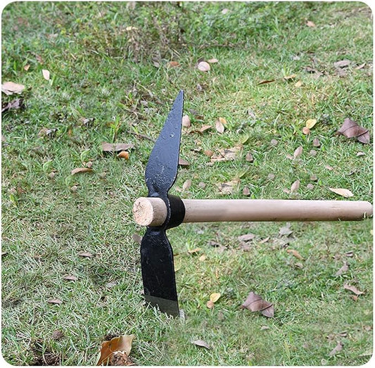 Garden Hoe Pick, 15.7 Inch Weeding Mattock Hoe Garden Pick Axe Multipurpose Gardening Hand Tool for Gardening Cultivator Weeding Seeding Turning Soil 