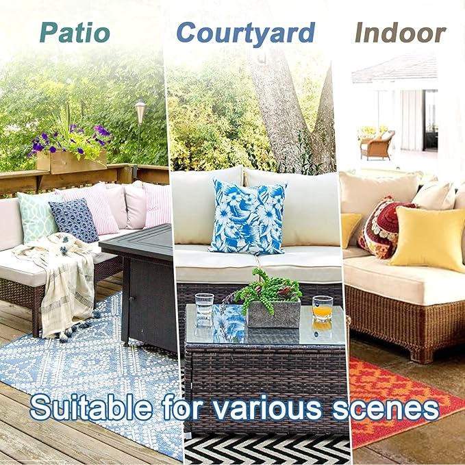 14 PCs Patio Cushion Covers for 7 PCs Outdoor Furniture Sectional Seating Sets Water Resistant Plus 2 Throw Pillows (Goldfish Grass, 23.6 * 23.6 * 3.5 in-14)