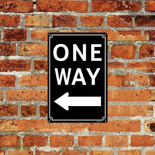12x16" One Way" with Right Arrow - High-Intensity Aluminum Parking Lot Sign, Weatherproof & Fade-Resistant, Ideal for Outdoor & Indoor Use - Curbside Sign