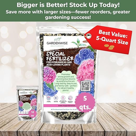 Slow Release Hydrangea Fertilizer with Iron & Sulfur β Indoor & Outdoor Soil Acidifier for Miracle Growth (12 oz)