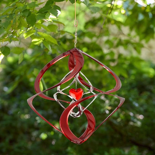 Red Carpet Studios The Original Helix Cosmix Wind Spinner, Double, Red Heart