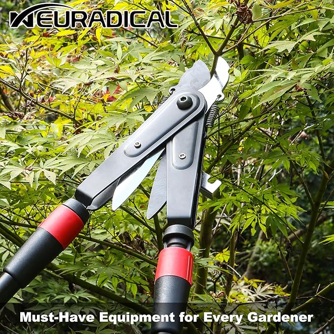 29" Steel Blade Garden Bypass Lopper and Tree Trimmer, Loppers for Tree Trimming Heavy Duty, 2 in 1 Double Cutter Head Design, Tree Branch Cutter up to 1.5" Diameter