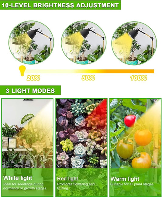 Standing Plant Grow Light, LED Growing Light Full Spectrum for Indoor Plants,4/8/12H Timer, Flow Grow Light for Tall Large Indoor Plants