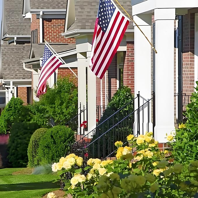 American Flag 3X5 | Heavy Duty American Flags 3x5 |600D Polyester Material USA Flag - Allegiance Flags For Outside 3x5,With Embroidered Stars and Sewn Stripes,Tearproof All-Weather Outdoor Flag.