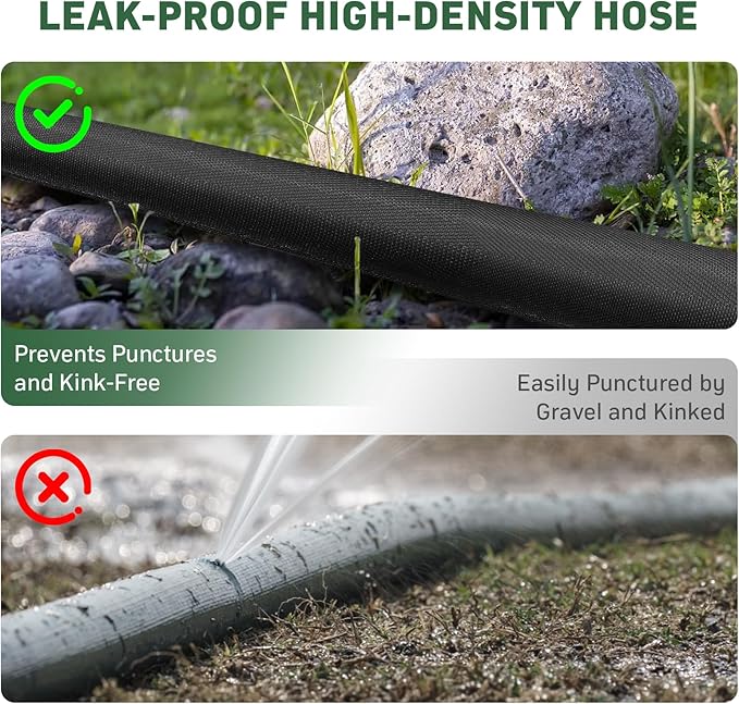 Garden Hose, 100ft Non-Expandable, Lightweight Water Hose, Leakproof & Durable Design, Easy to Store for Gardening, Car Washing, Pet Bathing