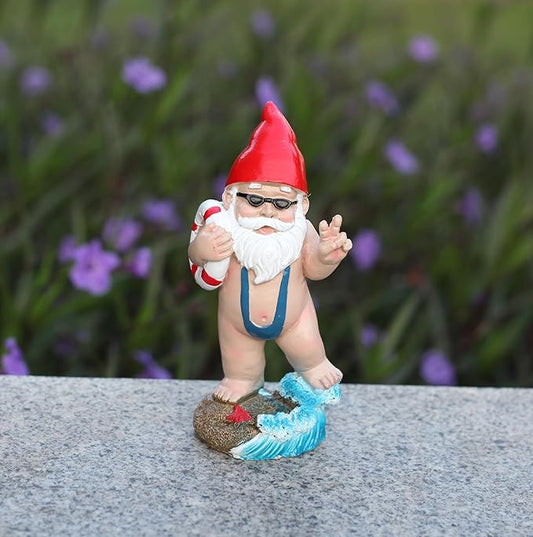 Swimming Dwarf,Gnome Garden Decorations Resin Statue Outdoor Statue Lawn Yard Balcony Porch Home Decorations Garden Decor