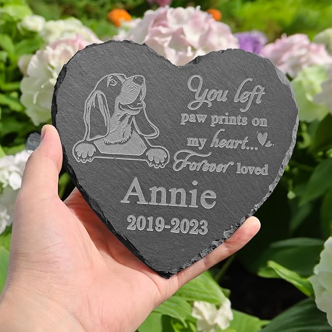 Basset Hound Memorial Stone, Basset Hound Statue, Basset Hound Memorial Plaque, Basset Hound Memorial Gifts, Basset Hound Loss Sympathy Gift, in Memory of Basset Hound