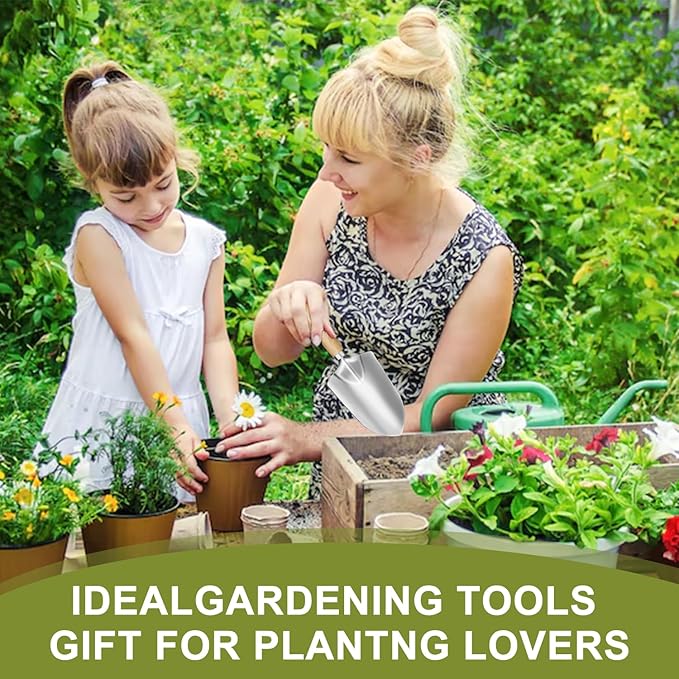 Sand Soil Compost Sifter 1/4 Inch Mesh,Garden Tool Set,Stainless Steel Tools with Organizer Bag,Gardening Kit for Weeding, Planting, Digging,Gardening Gifts for Women Novice Gardener