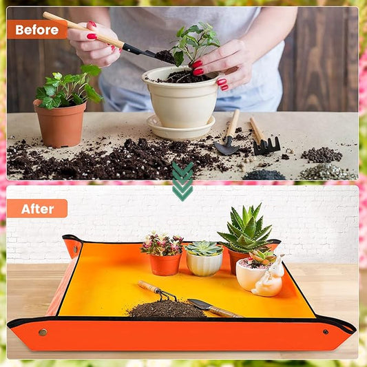 3PCS 26.8" x 26.8" Repotting Mats for Indoor Plant Transplant Control Mess Best Gardening Gift for Plant Lovers