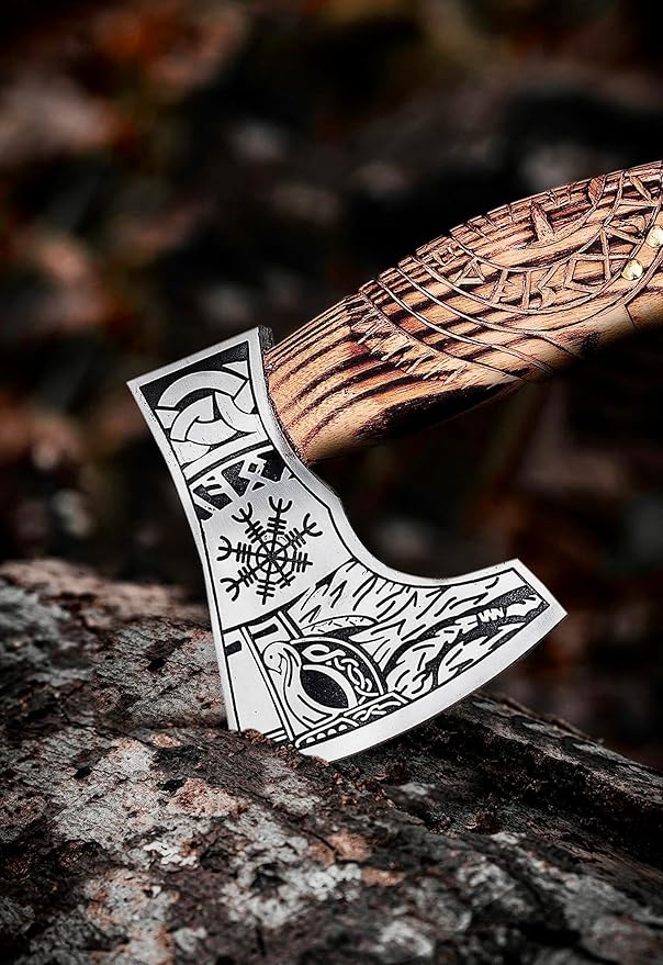 Poshland Custom Handmade Axe/Leather Cover - Vertical Carry, Multipurpsoe Tool