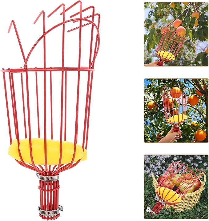 Kisangel 1pc Tool Pecan Picker Mango Picker Pole Adjustable Fruit Picker Avocado Tool Fruit Collector Tool Fruit Harvester Fruit Picker Tool Fruit- Device Rod Persimmon