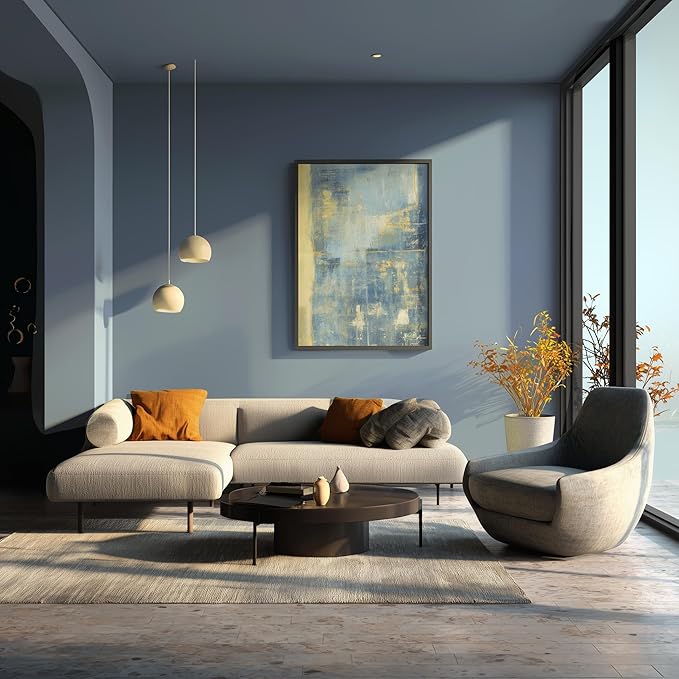 EVOLVE Paint & Primer: Environment-friendly, Eggshell with One-coat Coverage for Interior & Exterior surfaces (River Blue, 5-Gallon)