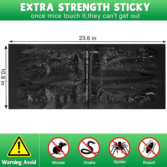 Mouse Trap Glue Board, 12 Pack, Extra Large Heavy Duty Sticky Pads for Indoor Outdoor Rat and Mouse Control, for Home, Garage, Kitchen, Garden, Basement