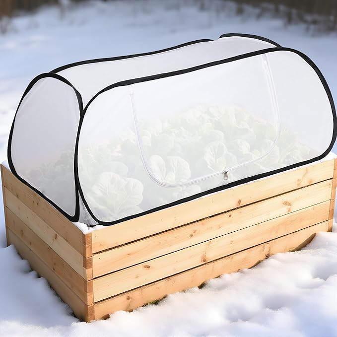 45" x 22" x 16" Pop Up Winter Garden Rows Plant Covers, Raised Garden Beds Vegetable Rows Cold-proof Plant Protector, Freeze Protection Raised Bed Cover Accelerator for Snow Frost Protection